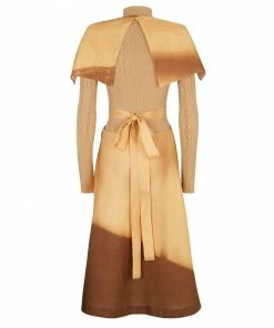 Fendi layered open-knit midi dress