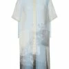 Fendi shadow print short-sleeve shirt dress