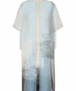 Fendi shadow print short-sleeve shirt dress