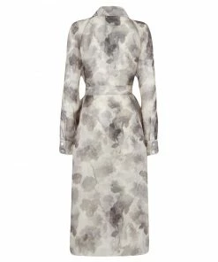 Fendi watercolour-effect belted dress