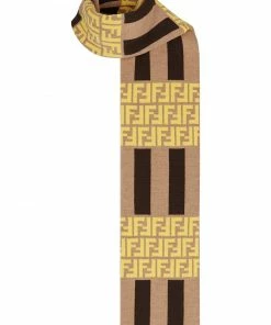 Fendi logo-intarsia scarf
