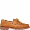 Fendi FF leather boat shoes
