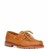 Fendi FF leather boat shoes