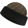 Best Sale π Fendi FF logo wool beanie hats of men π 2 Fendi FF-logo wool beanie