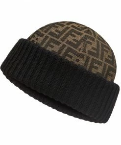 Fendi FF-logo wool beanie