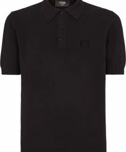 Fendi embroidered FF logo polo shirt