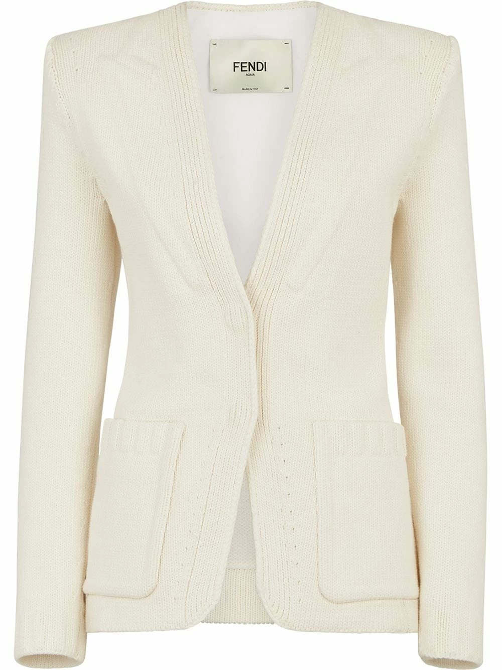 Budget π Fendi Ribbed edge V neck cardigan cardigans of women π 3 Fendi ribbed-edge V-neck cardigan