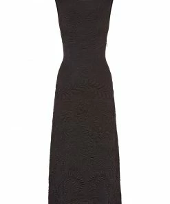 Fendi floral-jacquard sleeveless midi dress