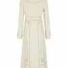 Fendi embroidered-edge single-breasted long coat