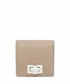 Fendi twist-lock leather coin purse