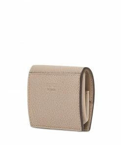 Fendi twist-lock leather coin purse