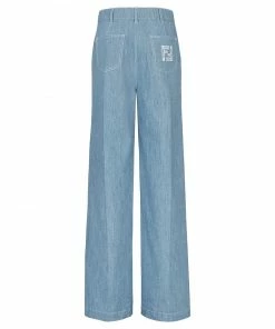 Fendi FF-motif wide-leg jeans