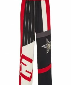 Fendi colour-block cotton track pants