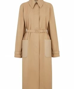 Fendi belted-waist single-breasted coat