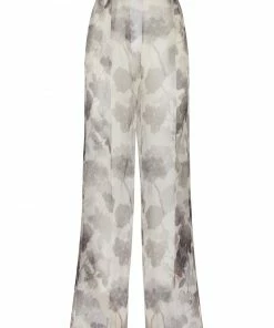 Fendi floral print high-waisted flared trousers