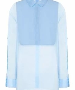 Fendi bib-collar cotton shirt