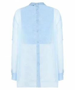 Fendi bib-collar cotton shirt