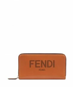 Fendi zip-around logo wallet
