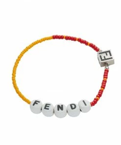 Fendi beaded logo bracelet
