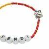 Fendi beaded logo bracelet