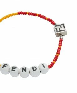 Fendi beaded logo bracelet