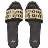 Fendi FF woven slip-on sandals