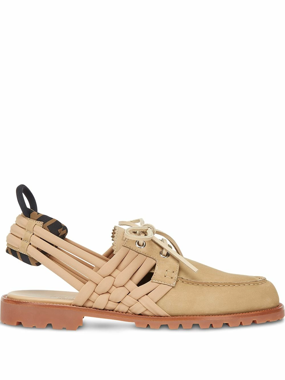 Best Pirce βοΈ Fendi Woven trim boat π shoes of men π 3 Fendi woven-trim boat shoes