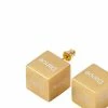 Fendi logo cube earrings