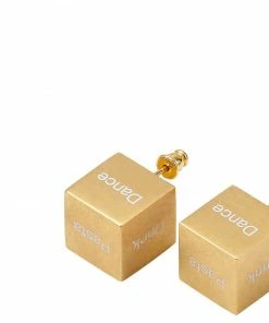 Fendi logo cube earrings