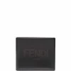 Fendi embossed logo bi-fold wallet