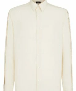 Fendi button-sleeve shirt