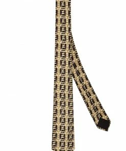 Fendi FF raffia print necktie