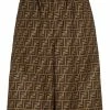Fendi FF-print knee-length shorts