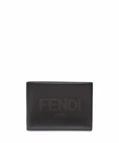 Fendi raised-logo bi-fold wallet