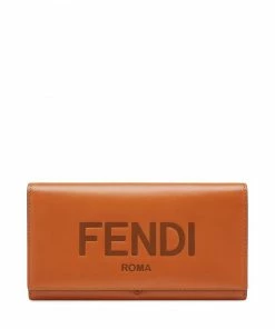 Outlet Fendi Store 36 Fendi logo-debossed continental wallet