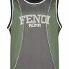 Fendi logo-print vest top