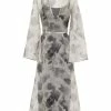Promo β Fendi Floral print sheer wrap π dress day π dresses of women βοΈ 6 Fendi floral print sheer wrap dress