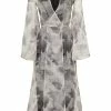 Fendi floral print sheer wrap dress
