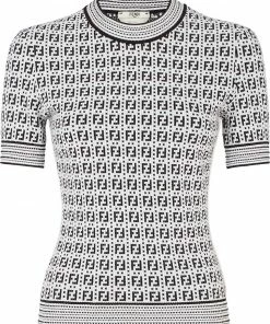 Fendi FF pattern woven top
