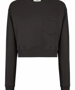 Fendi cropped chest logo sweatshirt