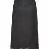 Fendi embroidered silk midi skirt
