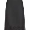Fendi embroidered silk midi skirt