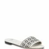 Fendi two-tone interwoven flat sandals