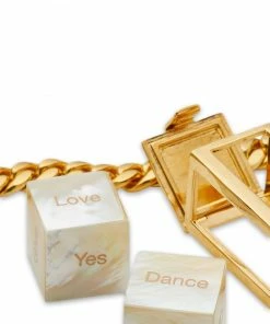 Fendi cube-shaped pendant necklace