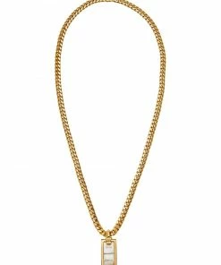 Fendi cube-shaped pendant necklace