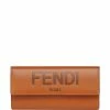 Fendi embossed logo continental wallet