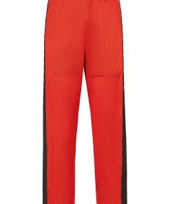 Fendi FF motif mesh track pants