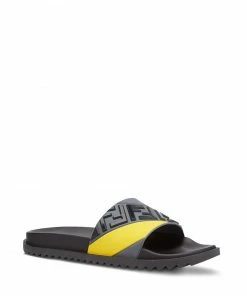 Fendi embossed logo slides