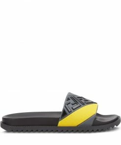 Fendi embossed logo slides