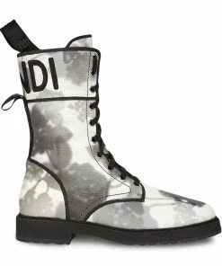 Fendi floral-print logo ankle boots